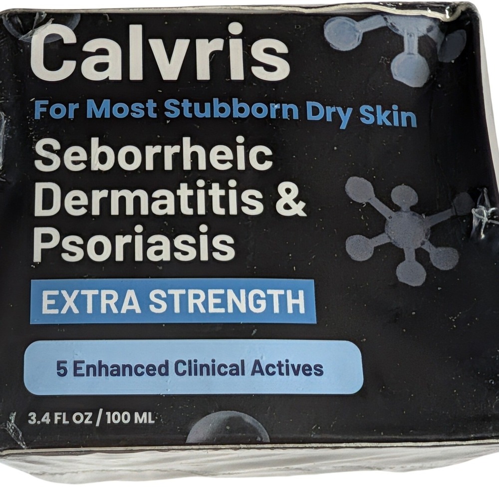 Calvris Seborrheic Dermatitis Psoriasis Extra Strength Relief Cream 3.4oz NIB